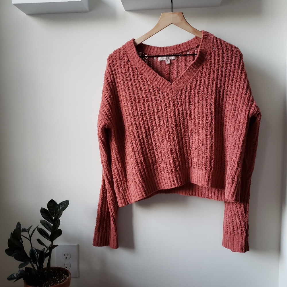 Knitted chunky knit sweater. Soft and silky